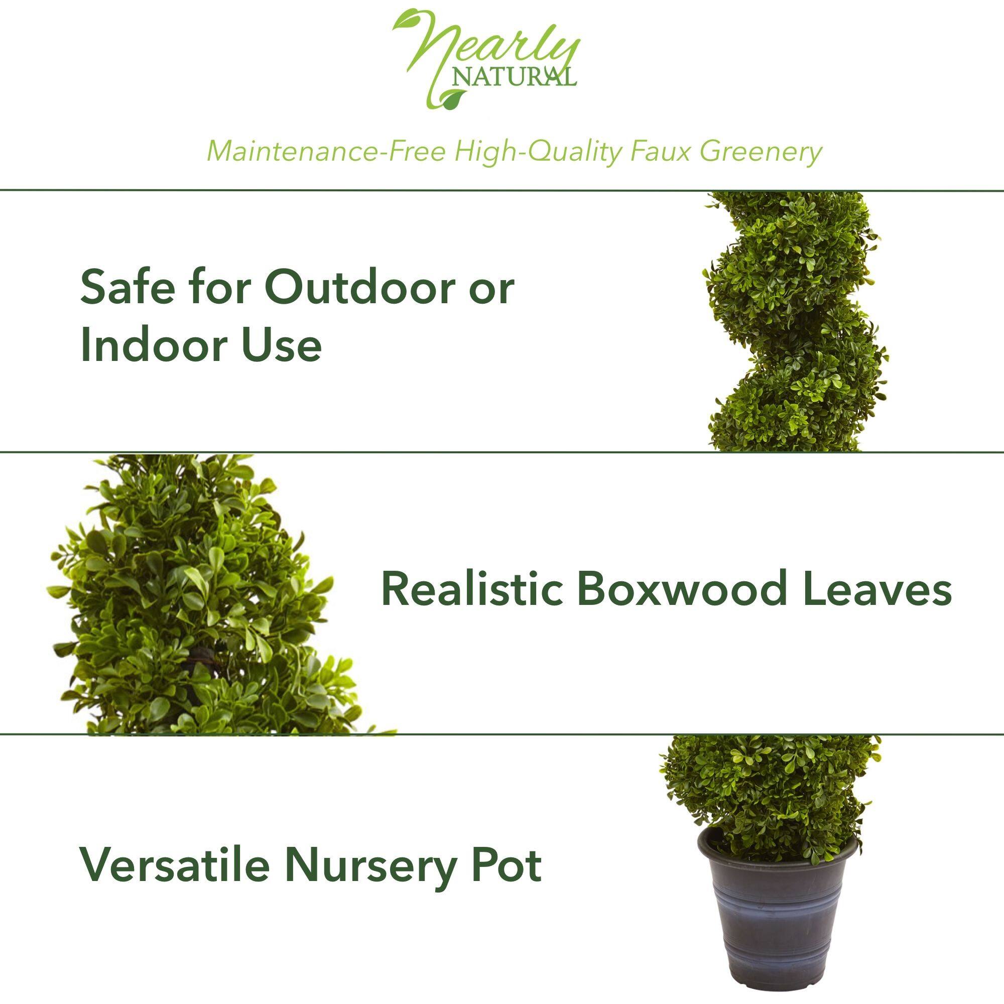 4ft. Boxwood Spiral Topiary in Planter